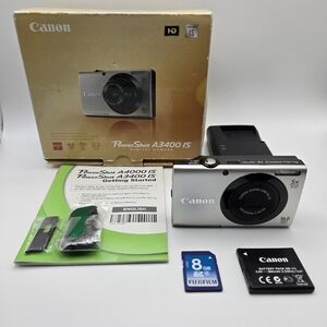 Canon Powershot A3400 IS HD 16MP 5x Optical Zoom Camera Silver